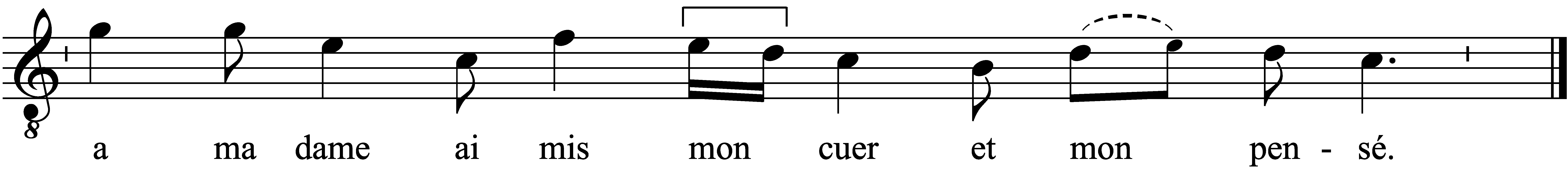 Refrain musical notation
